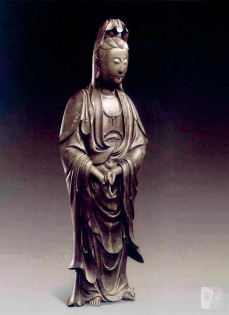 清早期 观音菩萨立像 - 图5